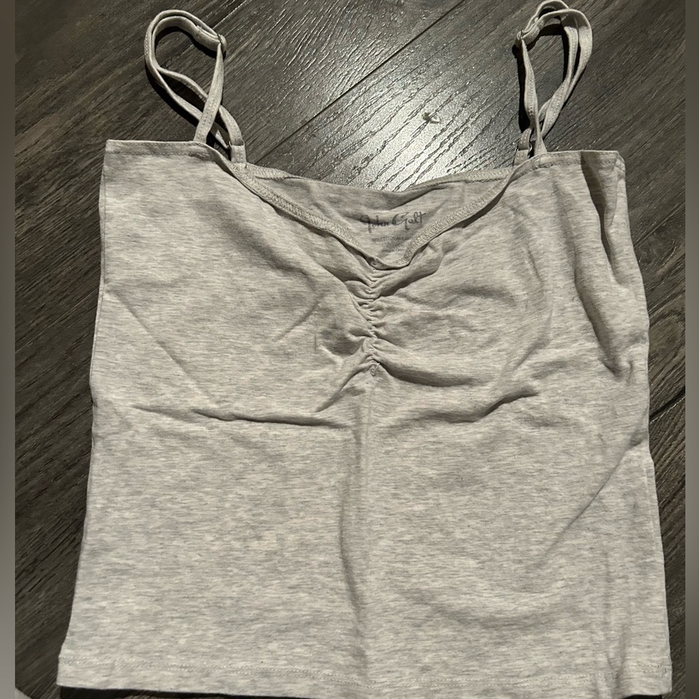 Brandy Melville Heather Gray Ruched Camisole